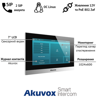 Комплект відеодомофона C313 та панелі виклику E12W (приватний дім, квартира)